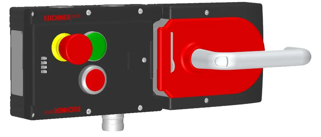 Produktfoto 1 von Euchner MGB-L1H-APA-R-115895, Zuhalteset + 1 Taster, 1 Anzeigeelement, Not-Halt