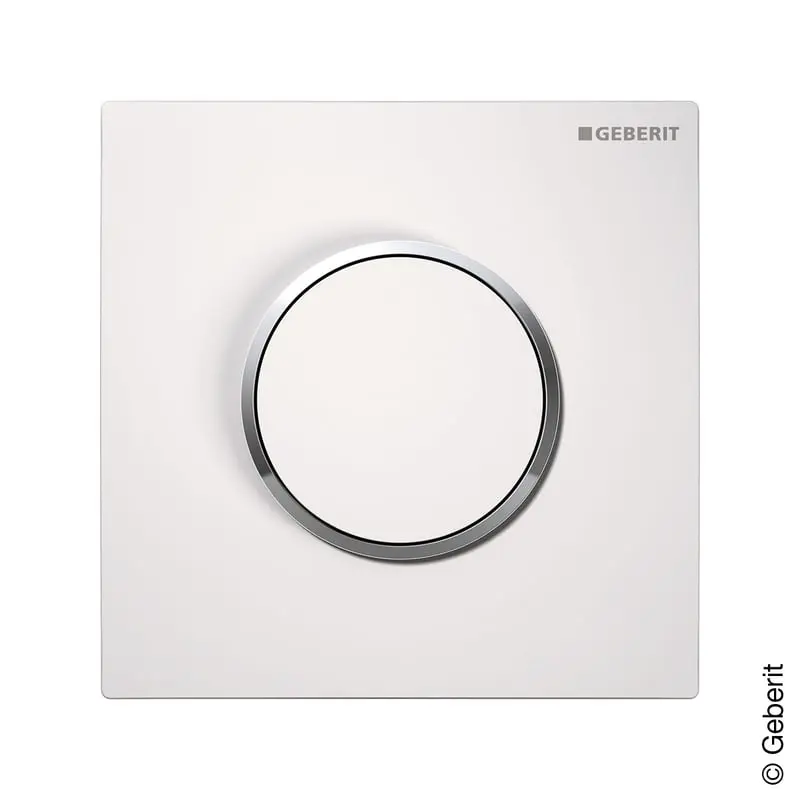 Produktfoto 1 von Geberit 116015KJ1, Typ 10 Betätigungsplatte Round weiß/chrom