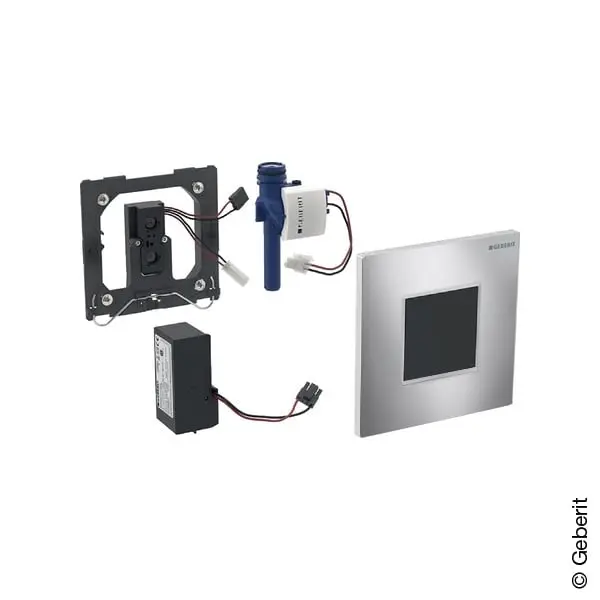 Geberit 116027KH1, Typ 20 Betätigungsplatte Square netzbetrieben, chrom/schwarz