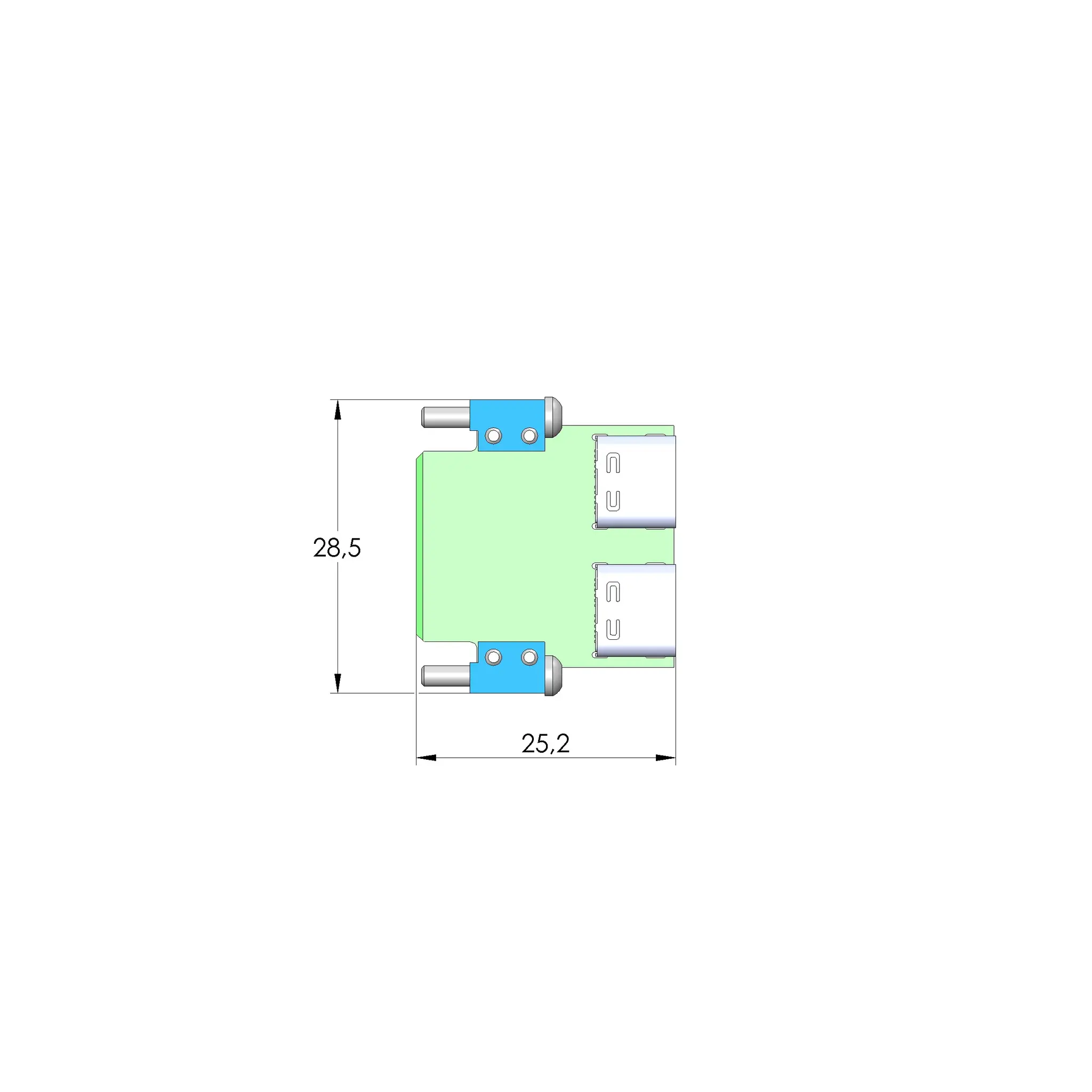 Produktfoto 1 von Ingun STV-HSD-SB-T-USBC, Steckverbinder HSD-SB, SKU: 116167