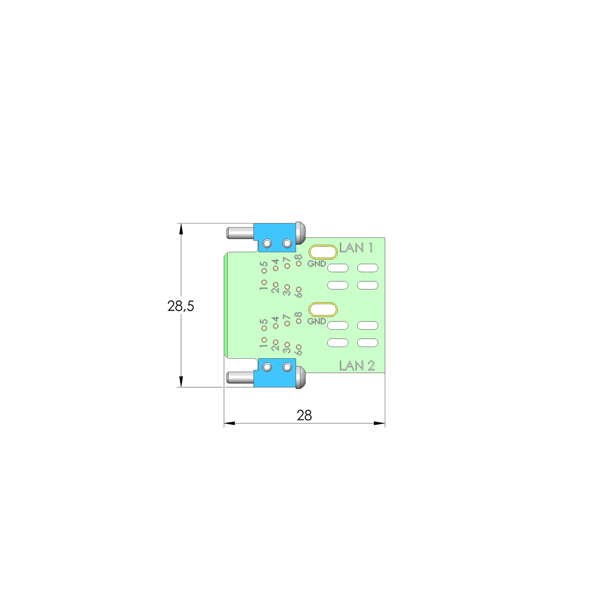 Produktfoto 1 von Ingun STV-HSD-SB-T-LAN-002, Steckverbinder HSD-SB, SKU: 116695