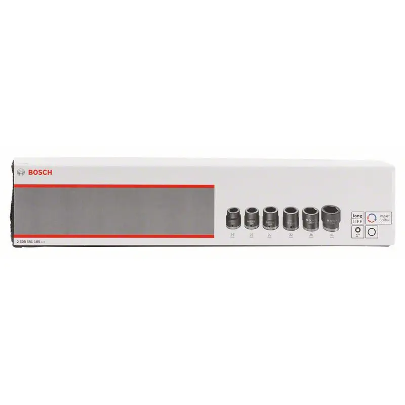 Produktfoto 1 von Bosch 2608551105, Steckschlüsseleinsätze-Set 6-teilig SW24-41