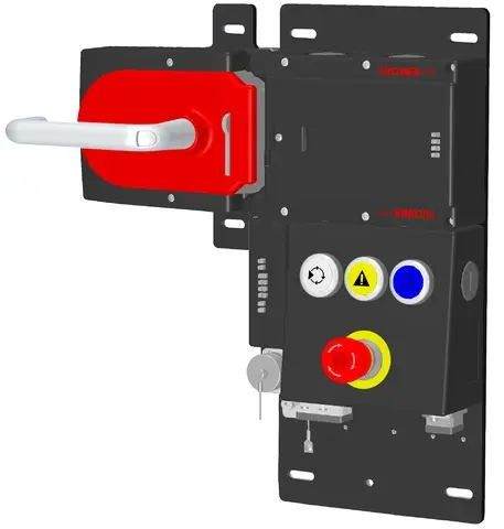 Produktfoto 1 von Euchner MGB-L1HB-PNC-L-117023, Zuhalteset + 4 Bedienelementen, Push-Pull Stecker