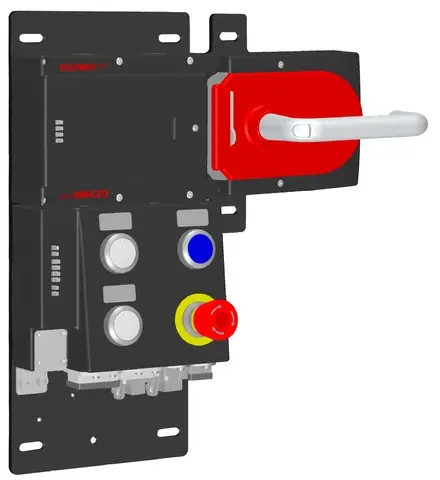 Produktfoto 1 von Euchner MGB-L1HB-PNC-R-117102, Zuhalteset + 4 Bedienelementen, Push-Pull Stecker