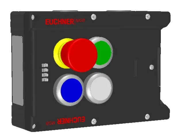 Produktfoto 1 von Euchner MGB-L1-ARA-AI9A1-M-117228, Zuhaltemodul mit 3 Taster, Not-Halt