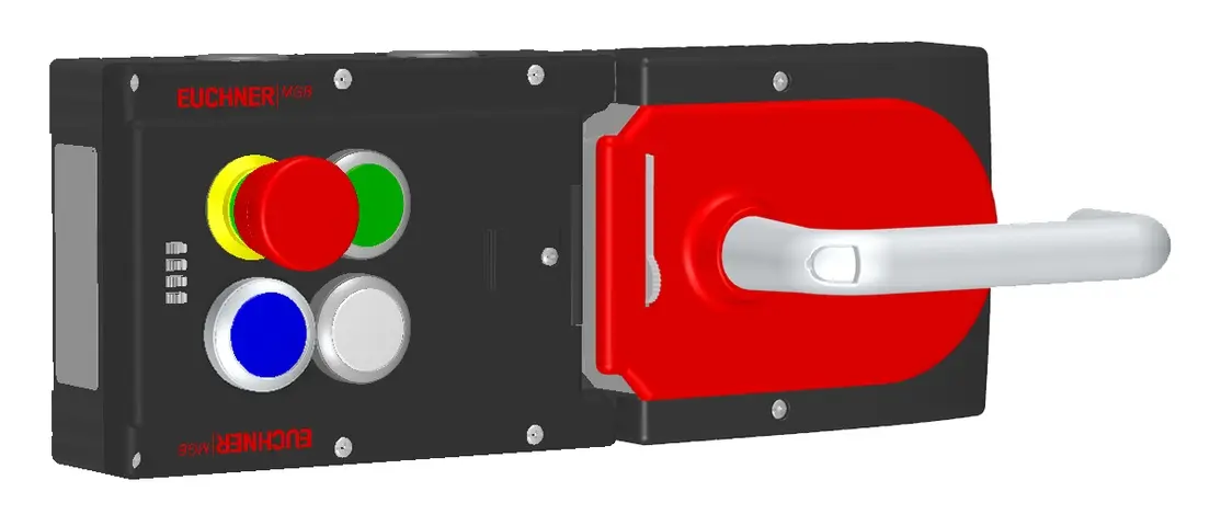 Produktfoto 1 von Euchner MGB-L1H-ARA-R-117229, Zuhalteset mit 3 Taster, Not-Halt