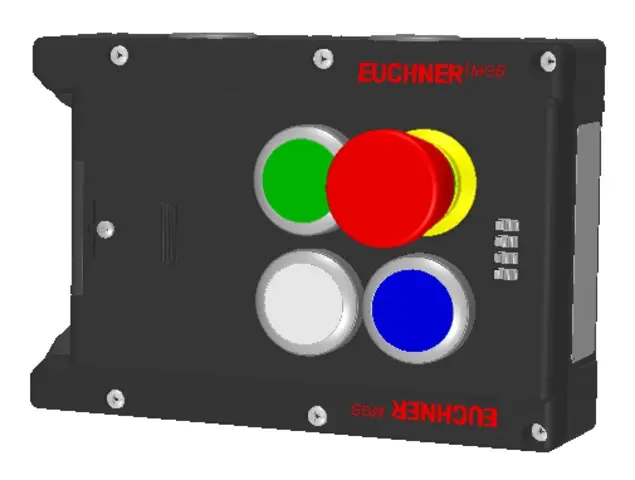 Produktfoto 1 von Euchner MGB-L1-ARA-AJ1A1-M-117230, Zuhaltemodul mit 3 Taster, Not-Halt
