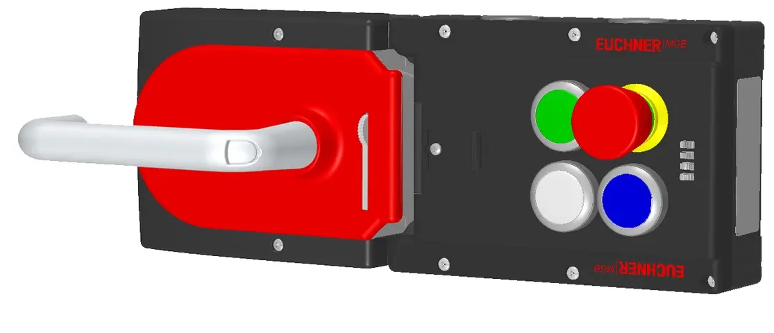 Produktfoto 1 von Euchner MGB-L1H-ARA-L-117231, Zuhalteset mit 3 Taster, Not-Halt