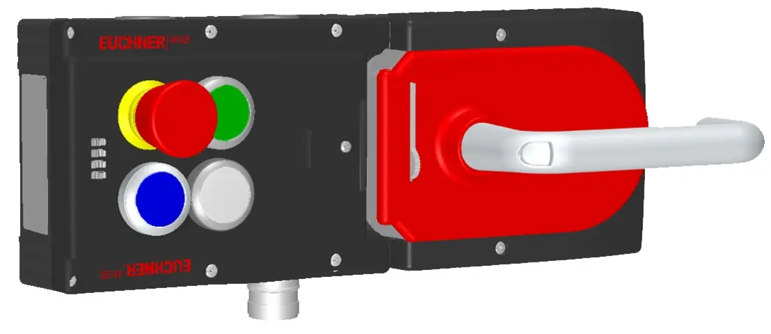 Produktfoto 1 von Euchner MGB-L1H-ARA-R-119924, Zuhalteset mit 3 Taster, Not-Halt, RC26