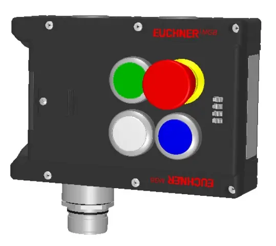 Produktfoto 1 von Euchner MGB-L1-ARA-AI2A1-S6-L-119925, Zuhaltemodul mit 3 Taster, Not-Halt, RC26