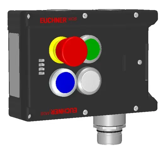 Produktfoto 1 von Euchner MGB-L1-ARA-AI2A1-S6-R-119923, Zuhaltemodul mit 3 Taster, Not-Halt, RC26