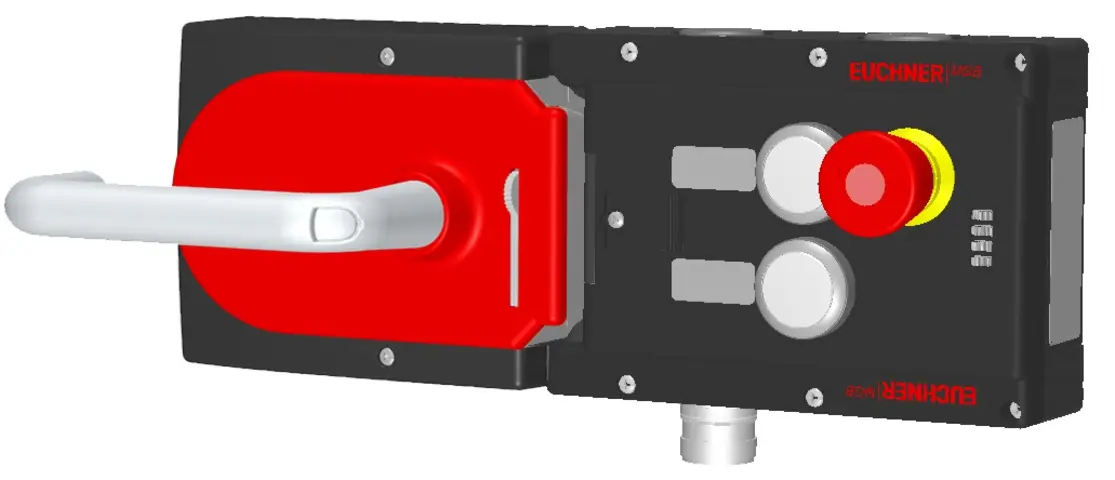 Produktfoto 1 von Euchner MGB-L2H-APA-L-110075, Zuhalteset+2 Taster, Not-Halt+Beschriftungsträger