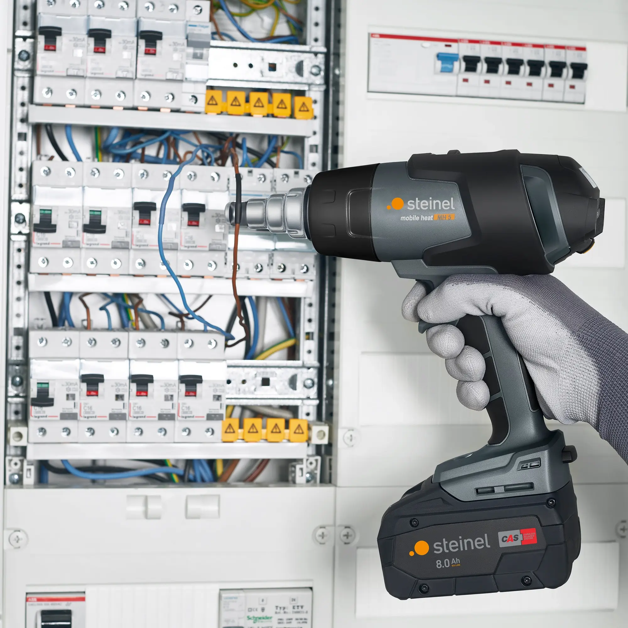 Produktfoto 1 von STEINEL 110073638, Akku Heissluftgebläse MH 5 KF SC 8AH