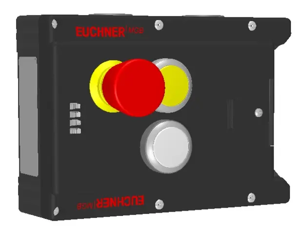 Produktfoto 1 von Euchner MGB-L1-ARA-AB8A1-M-110219, Zuhaltemodul mit 2 Taster, Not-Halt