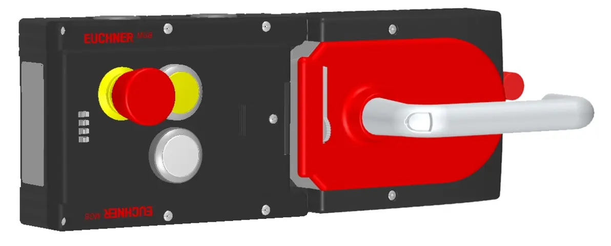 Produktfoto 1 von Euchner MGB-L1HE-ARA-R-110220, Zuhalteset mit 2 Taster, Not-Halt