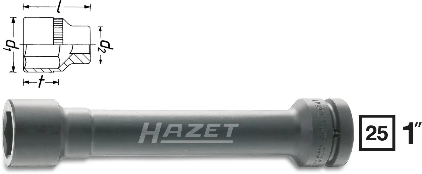 Produktfoto 1 von Hazet 1104S-32, Kraft-Steckschlüsseleinsatz 1" (25 mm)
