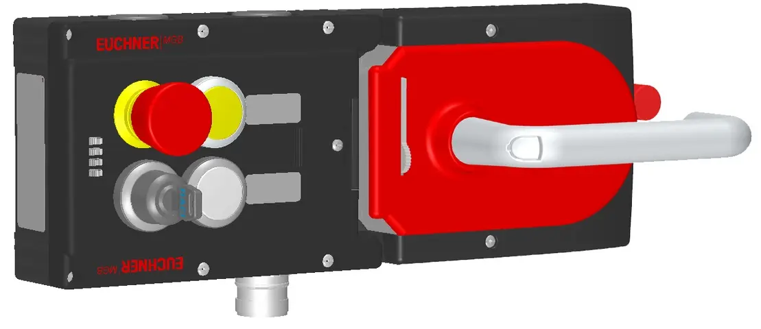 Produktfoto 1 von Euchner MGB-L2HE-APA-R-110521, Zuhalteset+2 Taster, Not-Halt