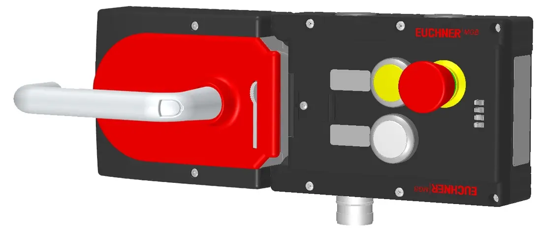 Produktfoto 1 von Euchner MGB-L2H-ARA-L-117317, Zuhalteset+2 Taster, Not-Halt+Beschriftungsträger