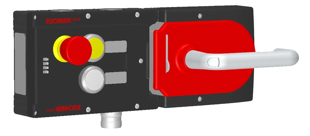 Produktfoto 1 von Euchner MGB-L2H-ARA-R-110615, Zuhalteset+2 Taster, Not-Halt+Beschriftungsträger
