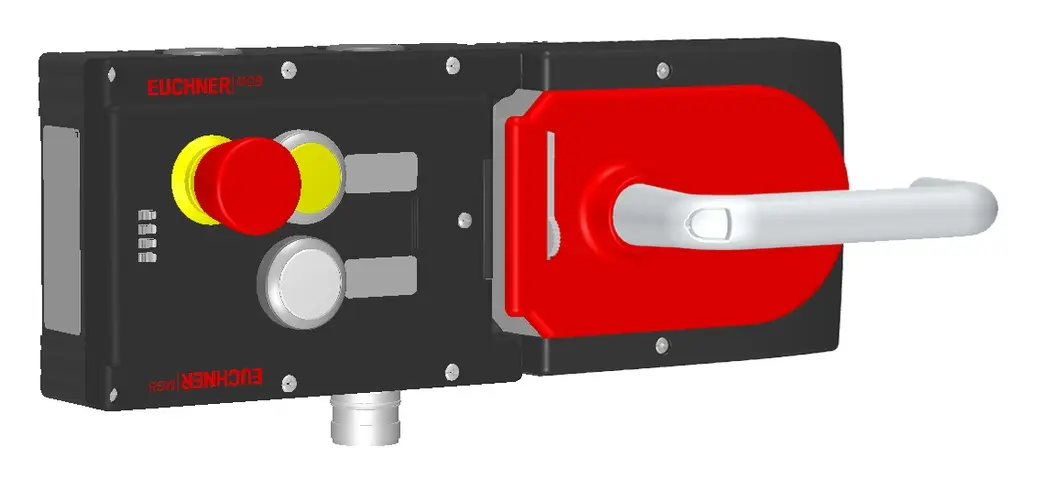 Produktfoto 1 von Euchner MGB-L2H-ARA-R-117315, Zuhalteset+2 Taster, Not-Halt+Beschriftungsträger