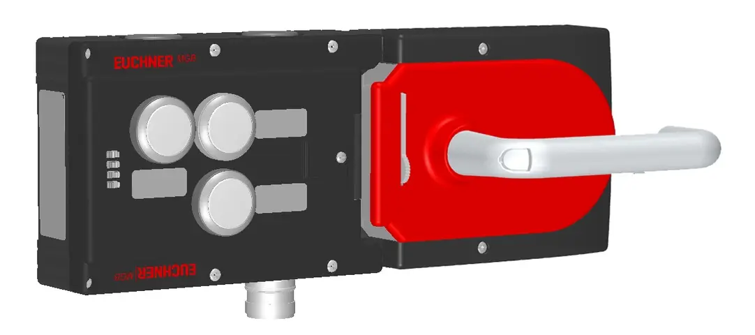 Produktfoto 1 von Euchner MGB-L1H-ARA-R-110870, Zuhalteset mit 3 Taster, inkl. Beschriftungsträger