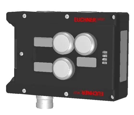 Produktfoto 1 von Euchner MGB-L1-ARA-AD4A1-S1-L-110873, Zuhaltemodul+3 Taster+Beschriftungsträger