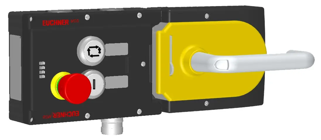 Produktfoto 1 von Euchner MGB-L1H-ARA-R-111020, Zuhalteset mit 2 Tastern, Not-Halt, RC18