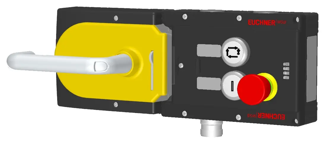 Produktfoto 1 von Euchner MGB-L1H-ARA-L-111022, Zuhalteset mit 2 Tastern, Not-Halt, RC18