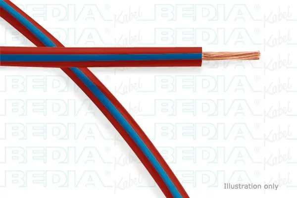 Produktfoto 1 von BEDIA 112160305, PVC-Fahrzeugleitung mit dünnwandiger Isolierung FLRY-B 6.00 mm² rd-bu (105°C)