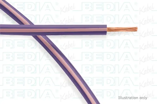 Produktfoto 1 von BEDIA 112100410, PVC-Fahrzeugleitung mit dünnwandiger Isolierung FLRY-B 0.75 mm² vt-pk (105°C)