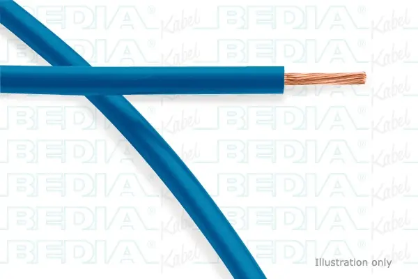 BEDIA 1121605, PVC-Fahrzeugleitung mit dünnwandiger Isolierung FLRY-B 6.00 mm² bu (105°C)