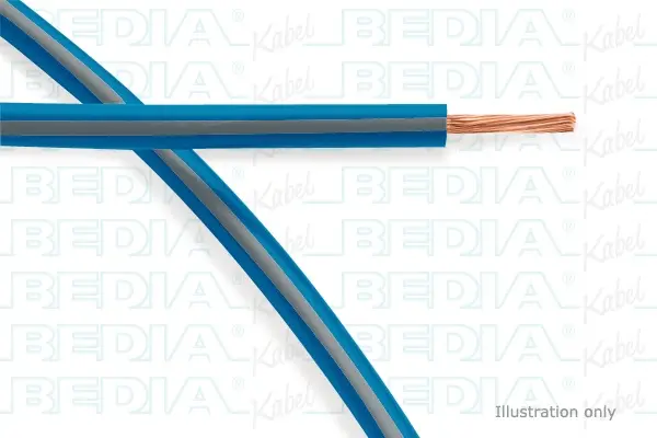 Produktfoto 1 von BEDIA 112140507, PVC-Fahrzeugleitung mit dünnwandiger Isolierung FLRY-B 2.50 mm² bu-gy (105°C)