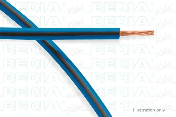 Produktfoto 1 von BEDIA 111080500, PVC-Fahrzeugleitung mit dünnwandiger Isolierung FLRY-A 0.35 mm² bu-bk (105°C)