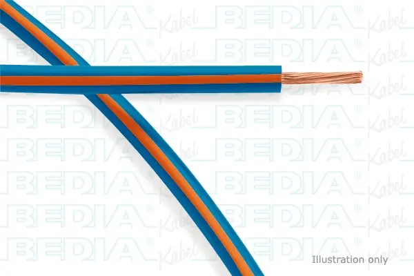 Produktfoto 1 von BEDIA 111080502, PVC-Fahrzeugleitung mit dünnwandiger Isolierung FLRY-A 0.35 mm² bu-og (105°C)