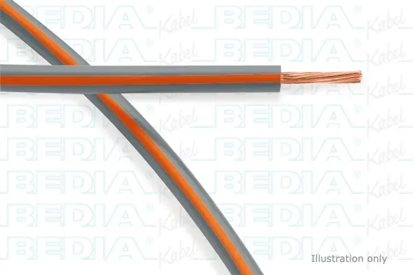 Produktfoto 1 von BEDIA 111100702, PVC-Fahrzeugleitung mit dünnwandiger Isolierung FLRY-A 0.75 mm² gy-og (105°C)