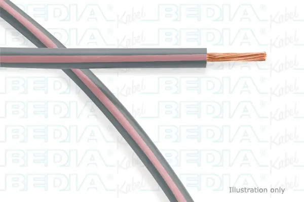 Produktfoto 1 von BEDIA 112100710, PVC-Fahrzeugleitung mit dünnwandiger Isolierung FLRY-B 0.75 mm² gy-pk (105°C)