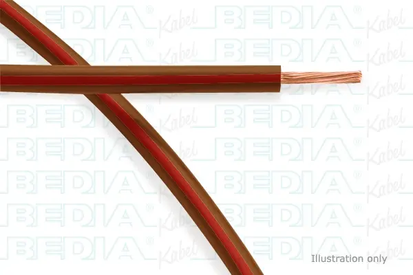 Produktfoto 1 von BEDIA 112100803, PVC-Fahrzeugleitung mit dünnwandiger Isolierung FLRY-B 0.75 mm² bn-rd (105°C)
