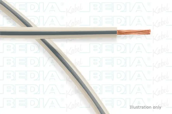 Produktfoto 1 von BEDIA 112100907, PVC-Fahrzeugleitung mit dünnwandiger Isolierung FLRY-B 0.75 mm² wh-gy (105°C)