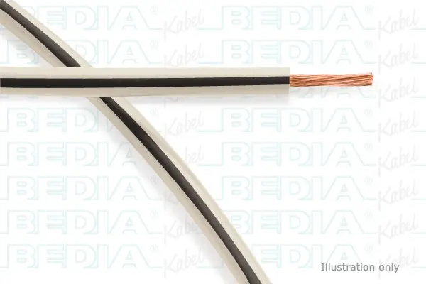 BEDIA 112140900, PVC-Fahrzeugleitung mit dünnwandiger Isolierung FLRY-B 2.50 mm² wh-bk (105°C)