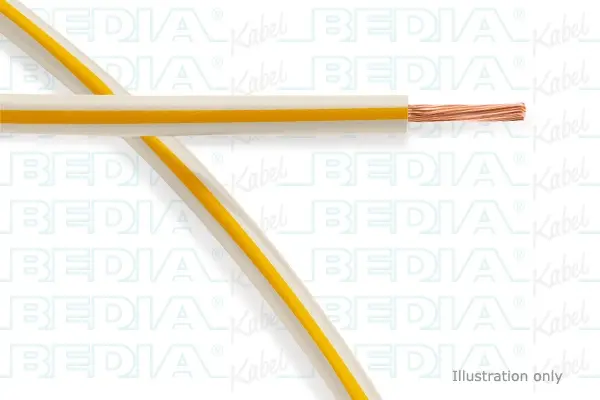 Produktfoto 1 von BEDIA 112160901, PVC-Fahrzeugleitung mit dünnwandiger Isolierung FLRY-B 6.00 mm² wh-ye (105°C)