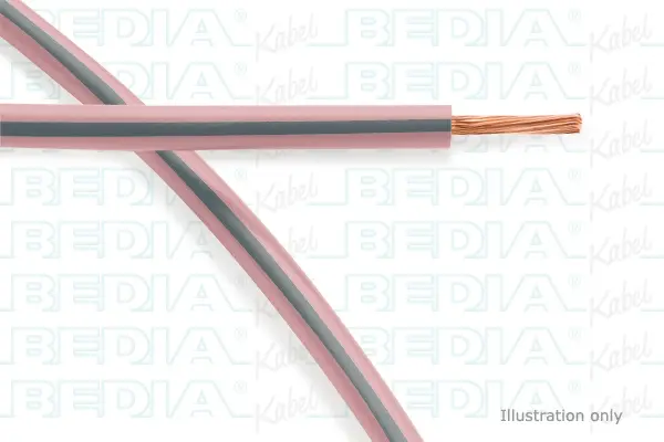 Produktfoto 1 von BEDIA 111081007, PVC-Fahrzeugleitung mit dünnwandiger Isolierung FLRY-A 0.35 mm² pk-gy (105°C)