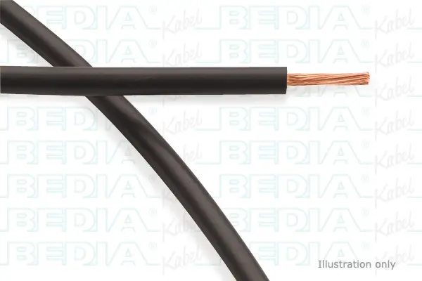 Produktfoto 1 von BEDIA 2221100, PVC-Fahrzeugleitung mit dünnwandiger Isolierung FLRYW-B 1.00 mm² bk (125°C)