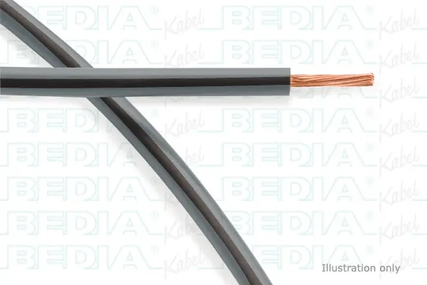 Produktfoto 1 von BEDIA 112100700, PVC-Fahrzeugleitung mit dünnwandiger Isolierung FLRY-B 0.75 mm² gy-bk (105°C)