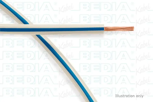 Produktfoto 1 von BEDIA 112090905, PVC-Fahrzeugleitung mit dünnwandiger Isolierung FLRY-B 0.50 mm² wh-bu (105°C)