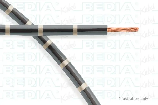 Produktfoto 1 von BEDIA 11212070009, PVC-Fahrzeugleitung mit dünnwandiger Isolierung FLRY-B 1.50 mm² gy-bk-wh (105°C)