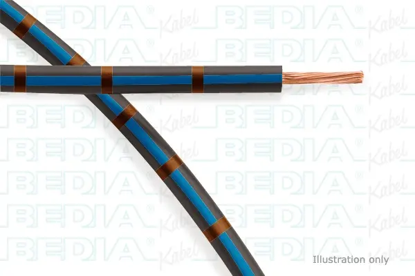 Produktfoto 1 von BEDIA 11212000508, PVC-Fahrzeugleitung mit dünnwandiger Isolierung FLRY-B 1.50 mm² bk-bu-bn (105°C)