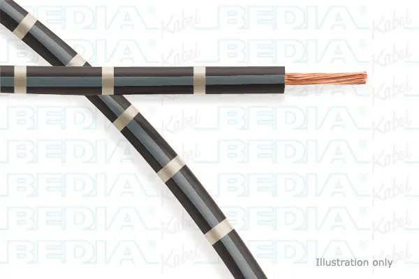Produktfoto 1 von BEDIA 11212000709, PVC-Fahrzeugleitung mit dünnwandiger Isolierung FLRY-B 1.50 mm² bk-gy-wh (105°C)