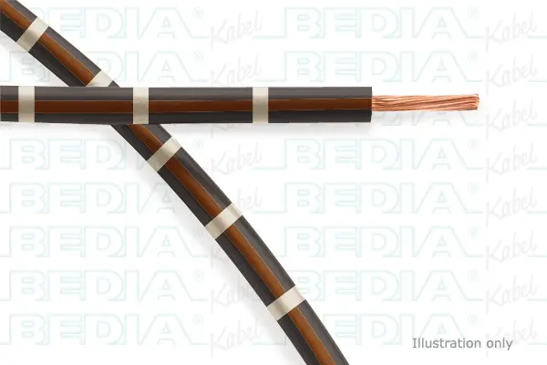 Produktfoto 1 von BEDIA 11212000809, PVC-Fahrzeugleitung mit dünnwandiger Isolierung FLRY-B 1.50 mm² bk-bn-wh (105°C)
