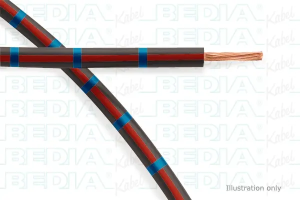 Produktfoto 1 von BEDIA 11212000305, PVC-Fahrzeugleitung mit dünnwandiger Isolierung FLRY-B 1.50 mm² bk-rd-bu (105°C)