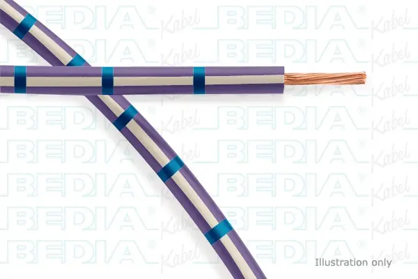 Produktfoto 1 von BEDIA 11212040905, PVC-Fahrzeugleitung mit dünnwandiger Isolierung FLRY-B 1.50 mm² vt-wh-bu (105°C)